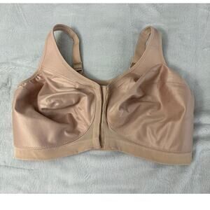 Glamorise Hook Front Bra 40G Nude Wire Free Plus